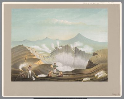 Vulcano Guntur a Giava Occidentale da Carl Wilhelm Mieling (possibly)