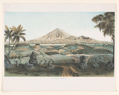 Vulcano Sumbing a Giava da Carl Wilhelm Mieling (possibly)