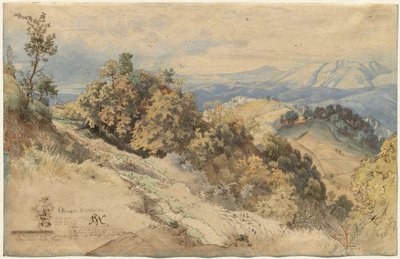 Sole e pioggia nella Serpentara vicino a Olevano da Carl Wilhelm Müller