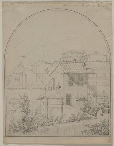 Vista dalla Mia Finestra a Roma, c. 1817 da Carl Wilhelm Tischbein