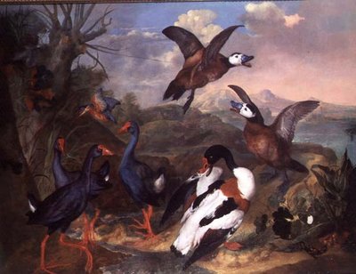 Uccelli in un paesaggio da Carl Wilhelm de Hamilton