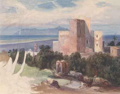 Veduta su Terracina con Monte Circeo da Carl von Blaas