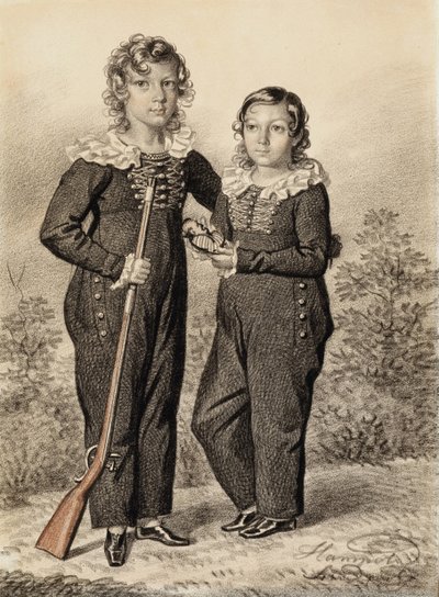 Ritratto di Alexander e Alexei Dondukov-Korsakov da Carl von Hampeln
