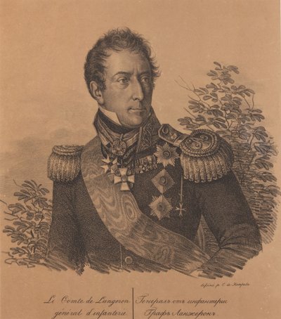 Ritratto del conte Alexandre Andrault de Langeron 1763-1831 da Carl von Hampeln