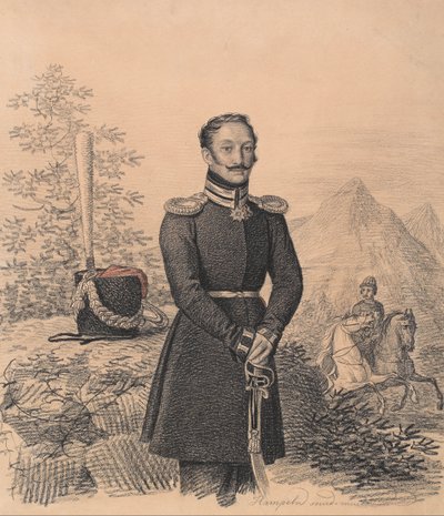 Ritratto di Fyodor Alexandrovich Bekovich-Cherkassky 1791-1833, 1822 da Carl von Hampeln