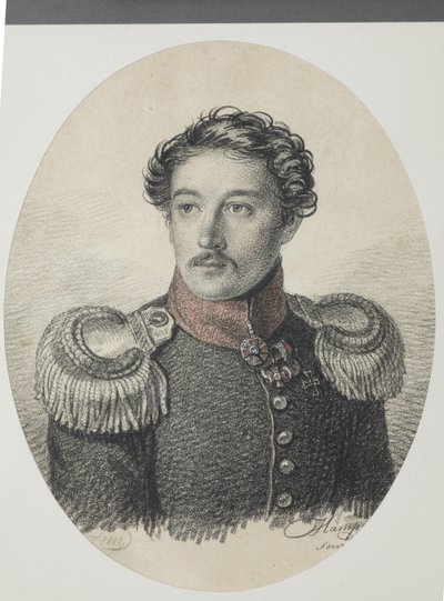 Ritratto di Nikolay Vasilyevich Khvostov 1793-1837, 1822 da Carl von Hampeln