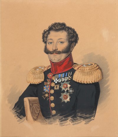 Ritratto del principe Stepan Alexandrovich Khilkov 1785-1854, dopo il 1832 da Carl von Hampeln