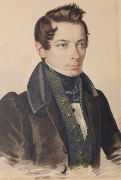 Ritratto di Sergei Fyodorovich Plautin da Carl von Hampeln