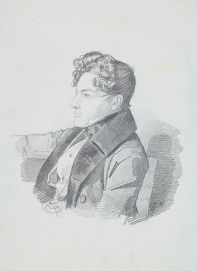 Ritratto di Vasily Viktorovich Kochubey 1812-1850, c. 1832 da Carl von Hampeln