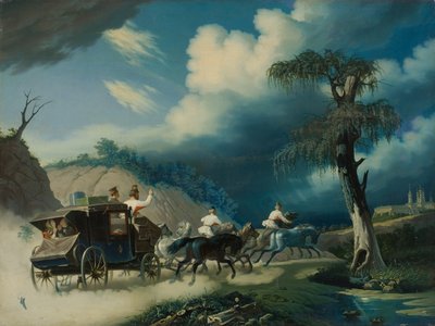 Troika durante un temporale, 1830 da Carl von Hampeln