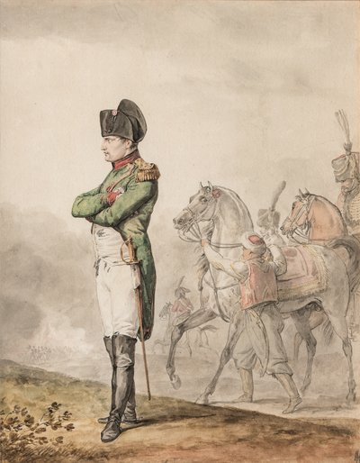 Imperatore Napoleone Bonaparte I (1769-1821) ad Austerlitz da Carle (attr. to) Vernet