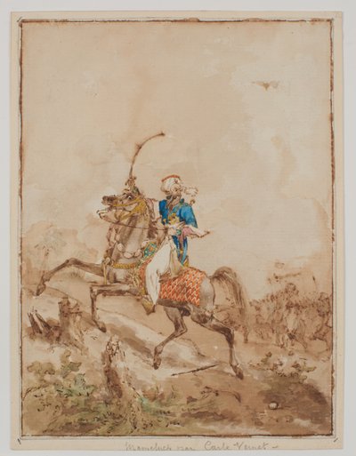 Un arabo su un cavallo al galoppo da Carle Vernet