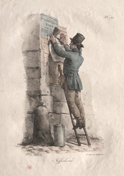 Affissatore di manifesti da Carle Vernet