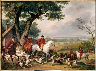 Caccia nella foresta di Fontainebleau 1824 Museo della Caccia, Castello di Gien, Francia da Carle Vernet