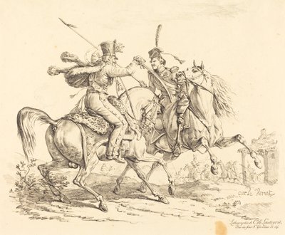 Ussaro che Colpisce un Cosacco da Carle Vernet