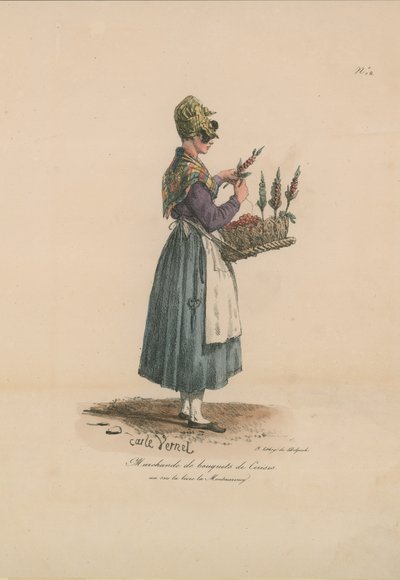 Venditrice di mazzi di ciliegie da Carle Vernet