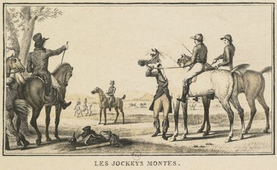 Scene di corsa: Il fantino che monta il cavallo da Carle Vernet