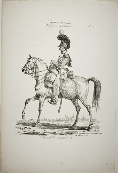 Guardia reale, fanteria leggera normanna a cavallo, n. 4 da Carle Vernet
