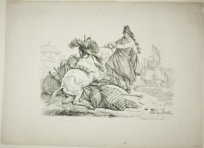 Mulettiere Spagnolo che Alza il suo Mulo da Carle Vernet
