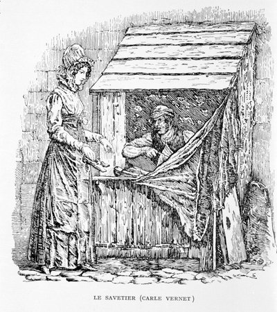 Il Savetier. Incisione di Carle Vernet. XIX secolo. da Carle Vernet