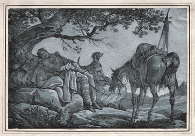 Il soldato dormiente da Carle Vernet