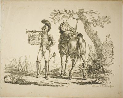 Trombettista dei Fucilieri da Carle Vernet