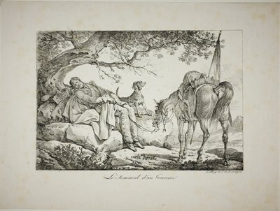 Guerriero che dorme da Carle Vernet