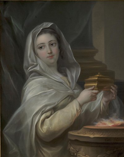 Una vestale. Donna ritratta come una vestale? da Carle van Loo