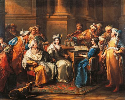 Il Gran Turco che dà un concerto alla sua amante da Carle van Loo