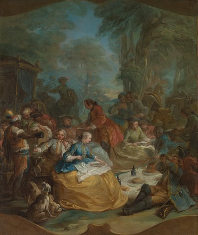 Sosta della caccia, ca. 1737 da Carle van Loo