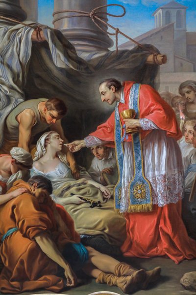 San Carlo Borromeo che dà la comunione agli appestati da Carle van Loo