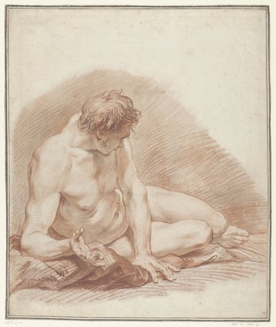 Studio di un uomo nudo sdraiato da Carle van Loo