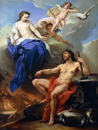 Venere chiede a Vulcano di fare le armi per Enea da Carle van Loo
