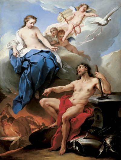 Venere chiede a Vulcano di fare le armi per Enea da Carle van Loo