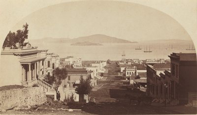 Isola di Alcatraz e Baia di San Francisco, Vista Nord da Carleton E. Watkins