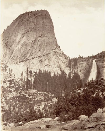Capo della Libertà e Cascata Nevada, Yosemite da Carleton E. Watkins.