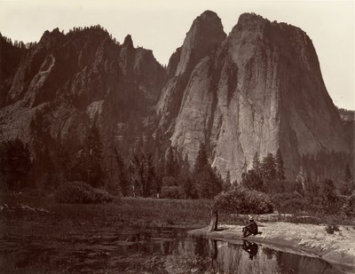 Cathedral Rocks, Yosemite, ca. 1872, stampato ca. 1876 da Carleton E. Watkins.