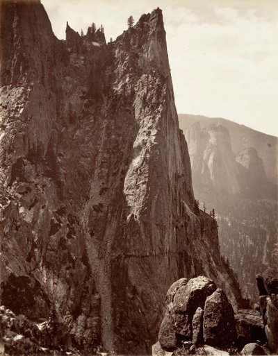 Sentinel Rock, Yosemite da Carleton E. Watkins.