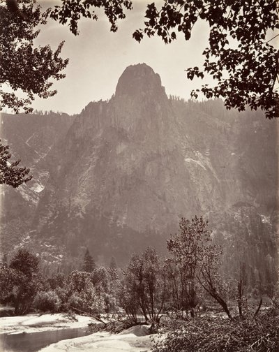 Sentinel Rock, Yosemite, ca. 1872, stampato ca. 1876 da Carleton E. Watkins.
