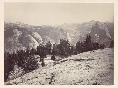 Le cupole, dal Sentinel Domes, Yosemite, c. 1865-1866 da Carleton E. Watkins