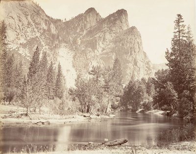 I Tre Fratelli, Yosemite, ca. 1872, stampato ca. 1876 da Carleton E. Watkins.