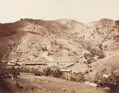 Le opere e la miniera, New Almaden, Santa Clara, California da Carleton E. Watkins