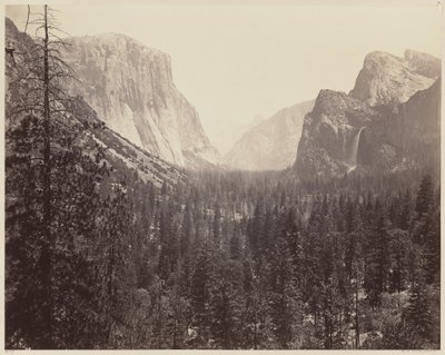 La valle di Yosemite dal sentiero di Mariposa da Carleton E. Watkins