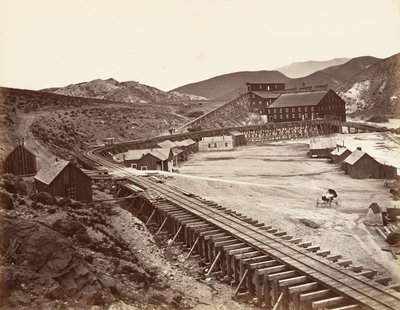 Eureka Quartz Mill e Flume, Nevada da Carleton Emmons Watkins