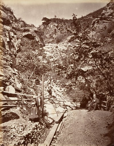 Sorgenti di zolfo caldo, Santa Barbara, 1876, stampato ca. 1876 da Carleton Emmons Watkins