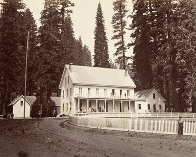 Hotel Mammoth Grove, ca. 1872, stampato ca. 1876 da Carleton Emmons Watkins