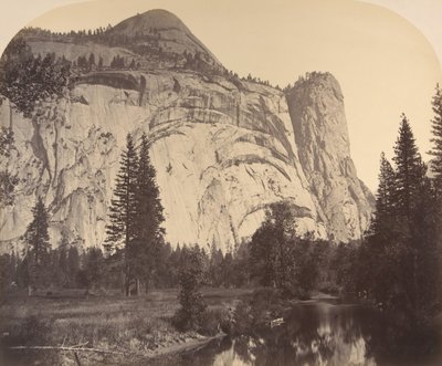 North Dome a sinistra - Royal Arches - Washington Column, 1861, Yosemite da Carleton Emmons Watkins