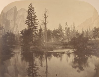 Vista del Fiume Giù per la Valle, Roccia della Cattedrale a Sinistra da Carleton Emmons Watkins