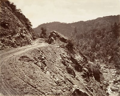 Sulphur Creek e Flume-road verso Geysers da Carleton Emmons Watkins