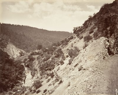 Sulphur Creek e strada per i geyser da Carleton Emmons Watkins